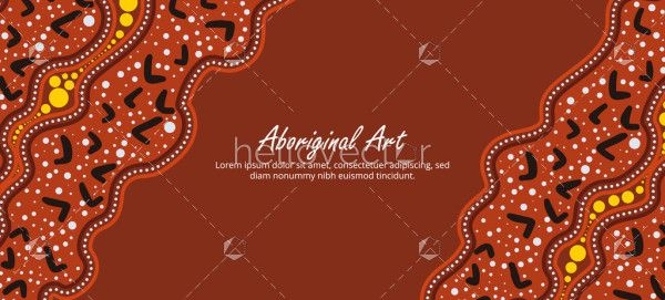 A vector poster featuring a design that highlights Aboriginal dot art