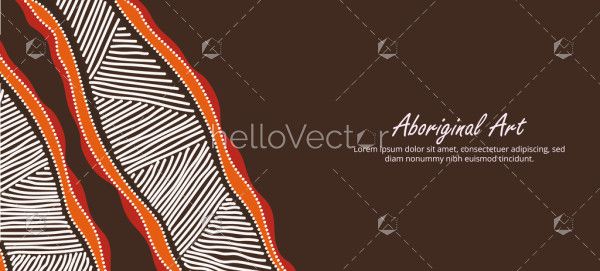 A poster design in vector format showcasing intricate Aboriginal patterns