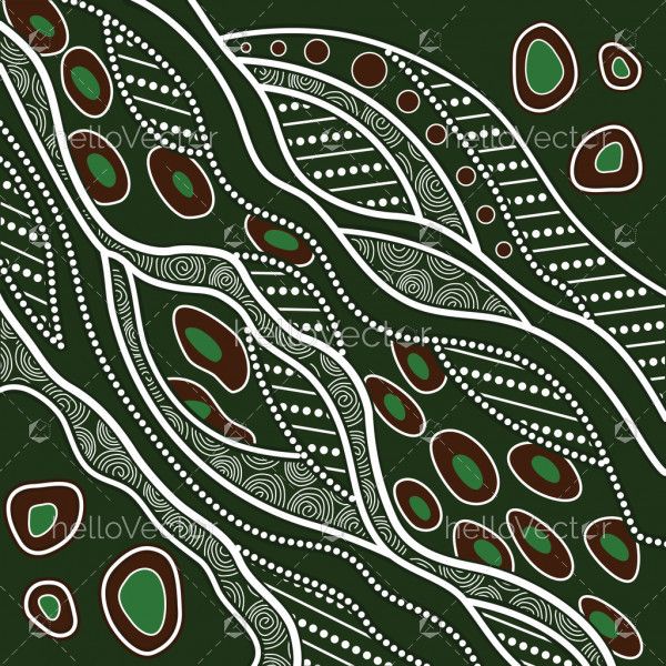 Aboriginal art vector background
