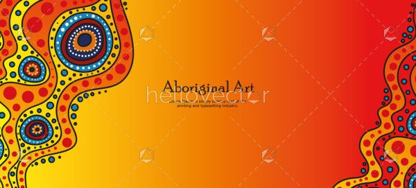 A vector-based banner influenced by the intricate dot patterns of Aboriginal art