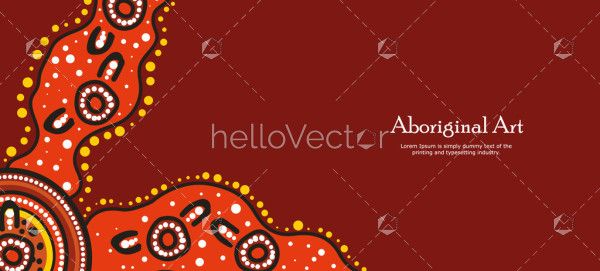 Banner artwork rendered in vector format, drawing from Aboriginal dot design traditions