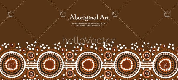 A vector border highlighting the unique beauty of Aboriginal dot motifs