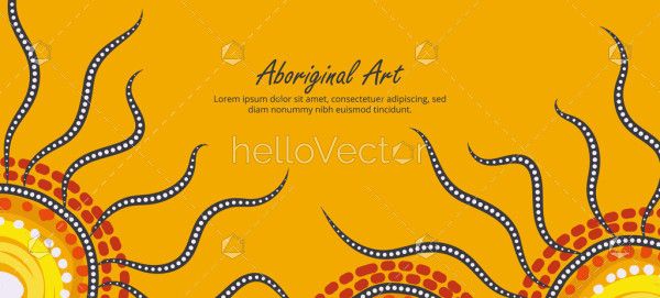 A vector poster highlighting the unique beauty of Aboriginal dot motifs