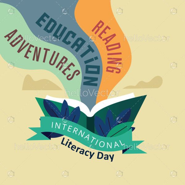 Illustration for International Literacy Day Concept