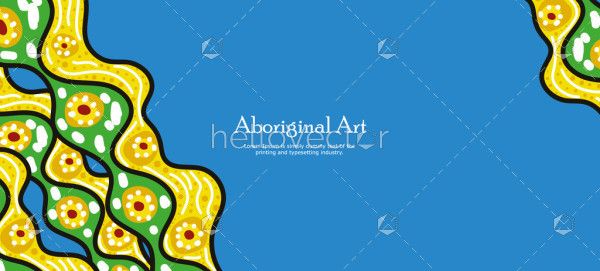 An artistic banner in vector format showcasing traditional Aboriginal design