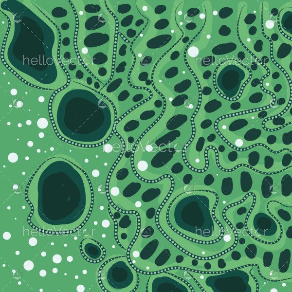 Aboriginal design inspired green vector background