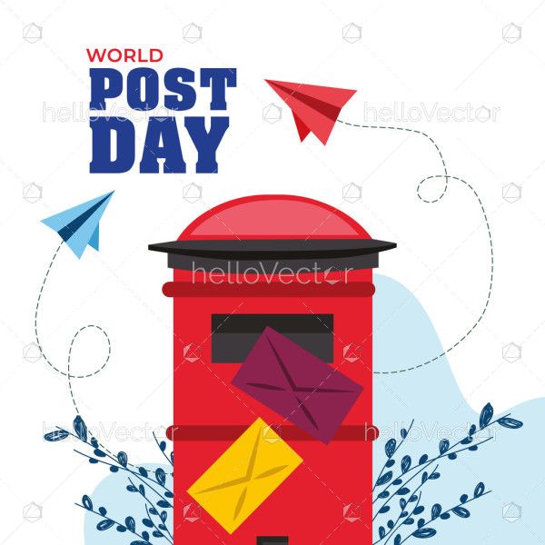 Illustrative Design of a Postbox for World Post Day