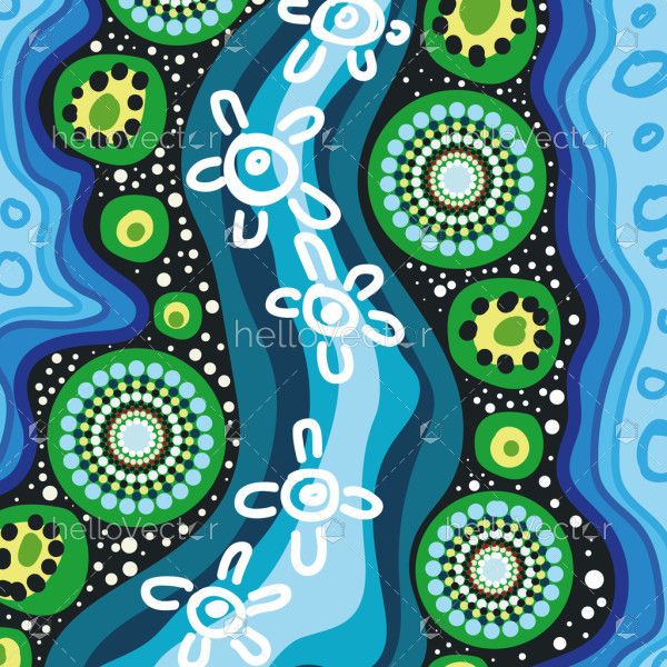 An illustration that captures the essence of Aboriginal dot artwork