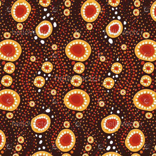 A vector design featuring the beauty of Aboriginal dot patterns