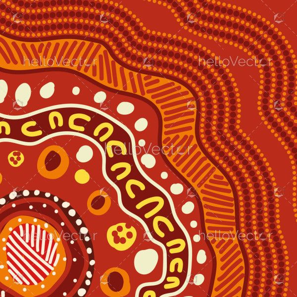 A vector design incorporating traditional Aboriginal dot motifs