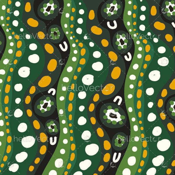 A vector backdrop featuring Aboriginal-inspired dot patterns