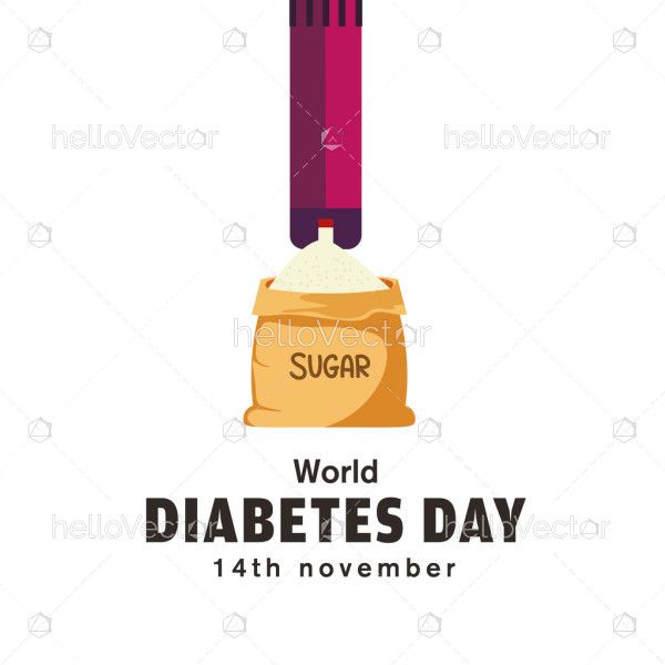 An artwork specifically designed for World Diabetes Day awareness