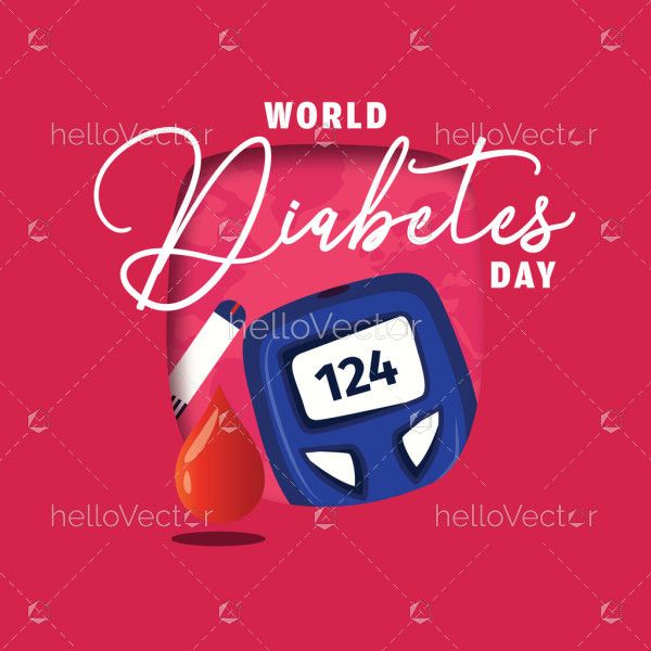 An artistic representation focused on World Diabetes Day