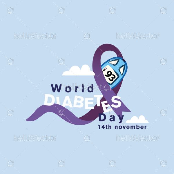 A graphic piece promoting the message of World Diabetes Day