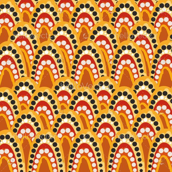 A vector illustration inspired by the vibrant patterns of Aboriginal dot art