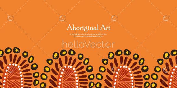 An illustrated banner reflecting the unique patterns found in Aboriginal dot art