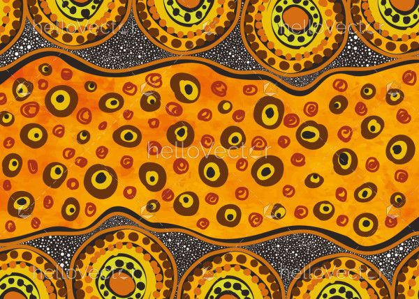 An illustration of Aboriginal artwork inspired by dot art techniques