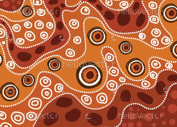 An Aboriginal artwork illustration reflecting the vibrant essence of dot art