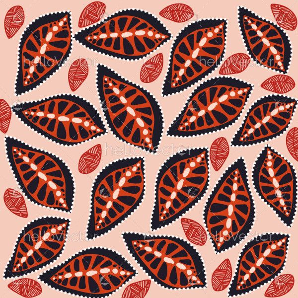 An Aboriginal-inspired background adorned with leafy designs