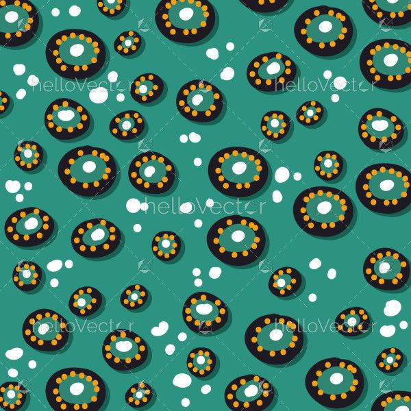 A vector background influenced by the dot patterns of Aboriginal art.