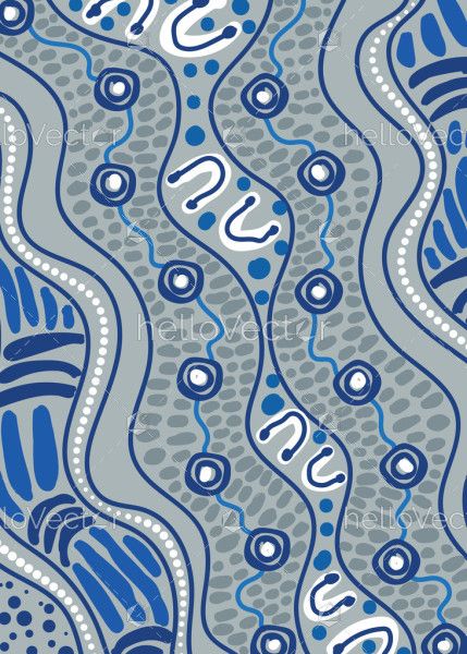 An artwork illustrating Aboriginal traditions, with a focus on dot art techniques.