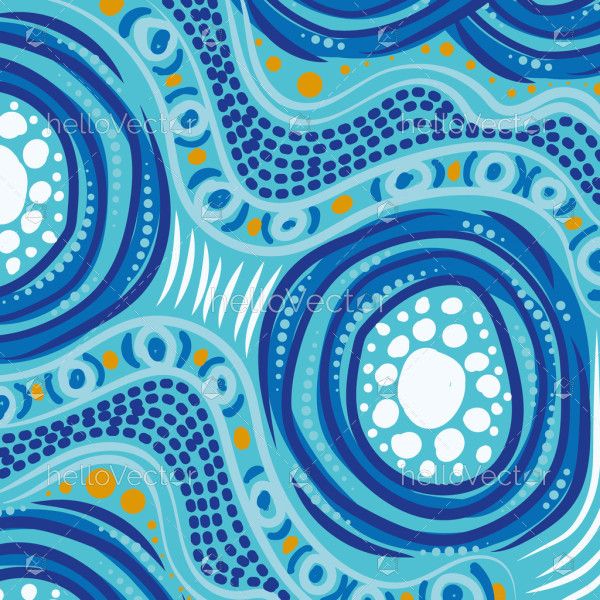 Artwork blending traditional Aboriginal dot painting with modern vector design