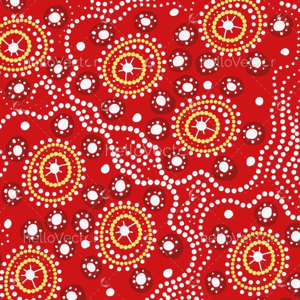 A creative vector piece influenced by the vibrant patterns of Aboriginal dot art