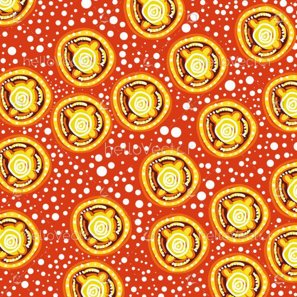 Vector-created backdrop in the style of traditional Aboriginal dot artwork