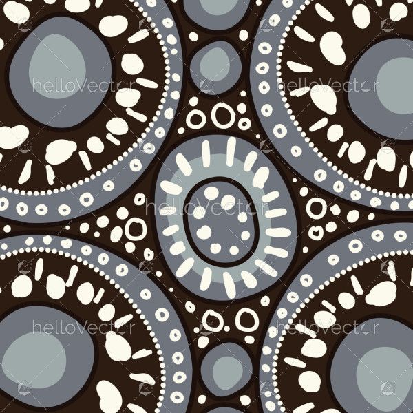 An Aboriginal dot painting-inspired background, crafted using vector design