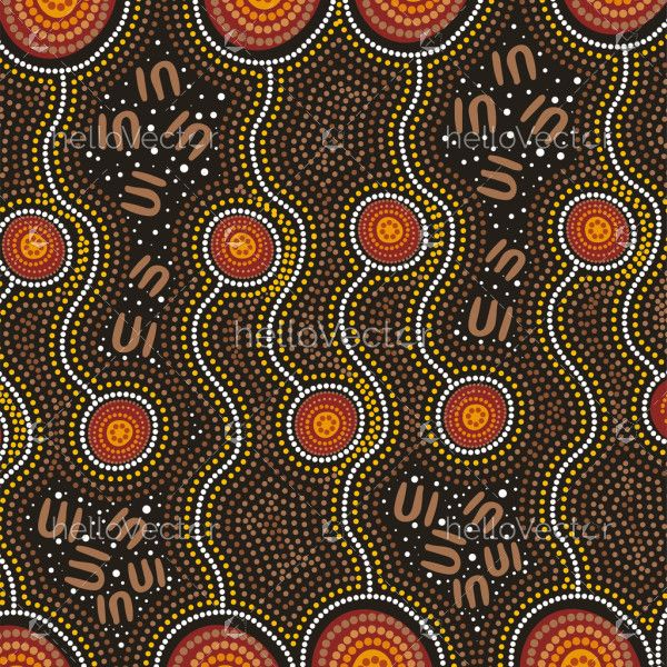 Inspired illustrations reflecting the beauty of Aboriginal dot art