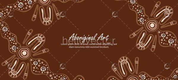 Aboriginal-inspired dot art showcased in a banner design.