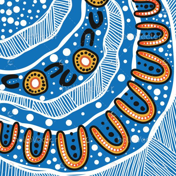 Artwork rooted in the Aboriginal tradition of dot painting