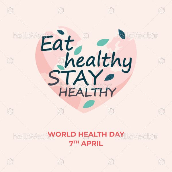 Eat Healthy Stay Healthy Quote Background