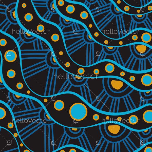 A vector-based design inspired by the patterns of Aboriginal dot art