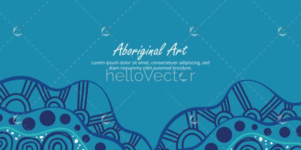Banner design in vector format inspired by the striking beauty of Aboriginal dot art