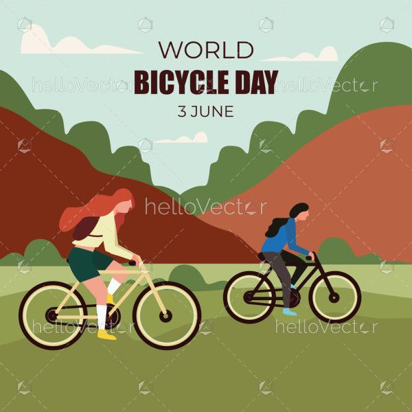 Bicycle Day Vector Design for Global Celebration