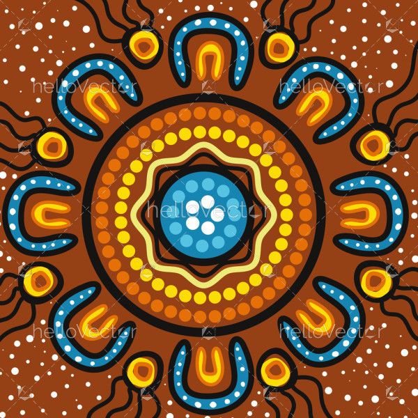 A digital expression shaped by the age-old techniques of Aboriginal dot painting.