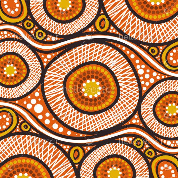 A digital artwork inspired by the dot painting traditions of Indigenous Australians