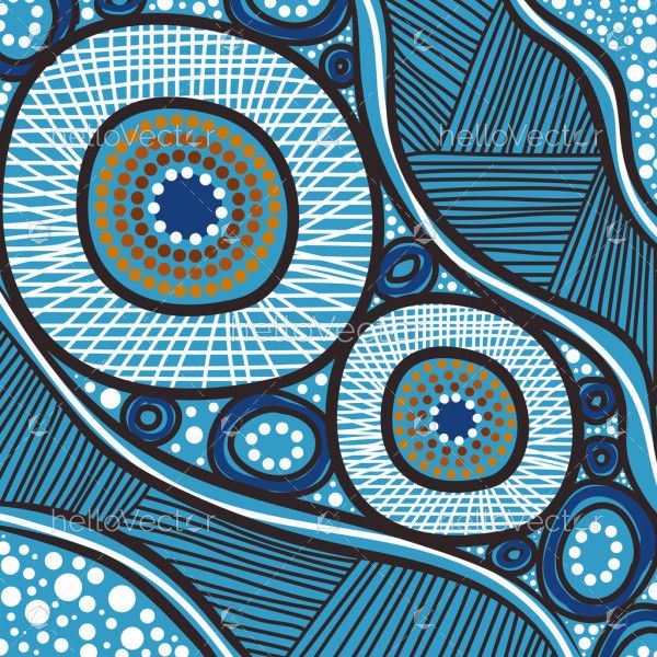 A modern digital piece rooted in the techniques of Aboriginal dot painting