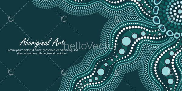 Customizable text poster adorned with Aboriginal-inspired dot patterns