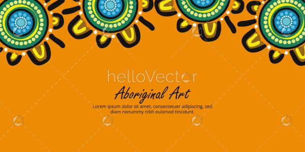 Vibrant Aboriginal design layout with editable message option