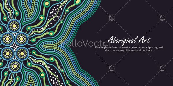 Editable message template featuring Indigenous decorative art