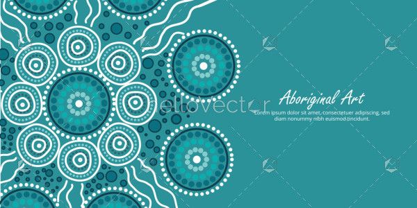 Editable message poster featuring a traditional Aboriginal decorative design
