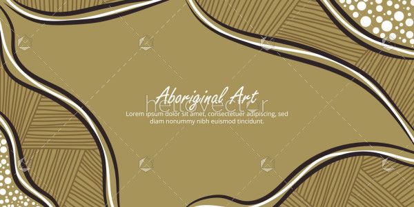 Indigenous-inspired design poster with space for your message