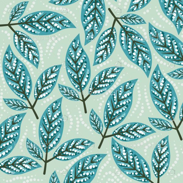 Aboriginal Art Depicting Bush Leaves and Natural Healing