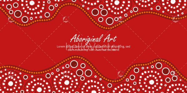 Vibrant Aboriginal-style design with message placeholder