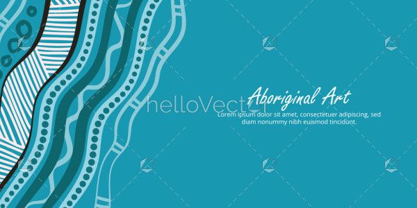 Aboriginal pattern design poster ready for personalized messages