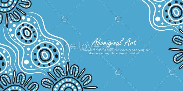 Customizable poster featuring traditional Aboriginal motifs