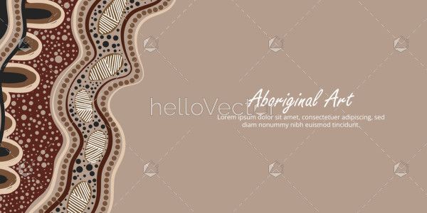 Aboriginal-themed artwork poster with editable text space