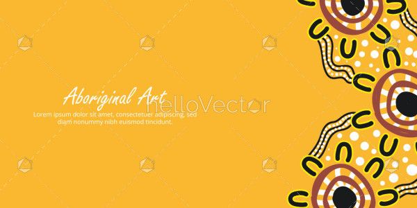 Artistic Aboriginal background poster ready for custom text